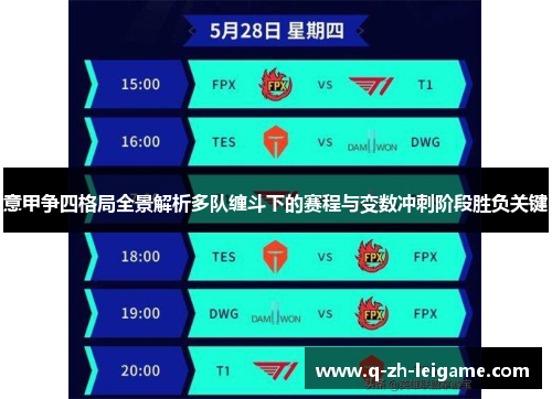 意甲争四格局全景解析多队缠斗下的赛程与变数冲刺阶段胜负关键